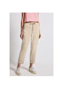 R&ouml;hrenhose Street One, Damen, Gr. 40, L&auml;nge 28, beige (coastal beige), Web, 66% Baumwolle, 30% Polyester, 4% Elasthan, unifarben, loose fit kn&ouml;chelfrei, Hosen, Middle Waist