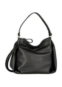 Umh&auml;ngetasche Tom Tailor "Cassia", Damen, Gr. B/H/T: 28cm x 27,5cm x 13cm, schwarz, Polyurethan, Taschen Umh&auml;ngetasche, leicht genarbtes Lederimitat mit ausgefeiltem Schnitt f&uuml;r viel Volumen