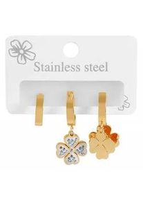 Adelia&acute;s Paar Creolen ADELIA ́S "Damen Creolen aus poliertem Edelstahl &Oslash; 9 mm", silber, Ohrringe, Damen, Damen, Edelstahl