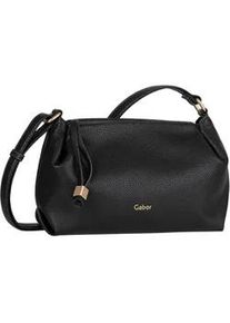 Umh&auml;ngetasche Gabor "Telia", Damen, Gr. B/H/T: 28cm x 18cm x 9,5cm, schwarz, Polyurethan, clean, gepflegt, unifarben, Taschen Umh&auml;ngetasche, dezente Falten, eleganter Rei&szlig;verschlusszipper mit goldenem Zierkubus