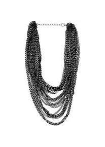 Kette mit Anh&auml;nger "Midnight Drama", Damen, Gr. onesize, Metall, schwarz, Collezione Alessandro, Basic, Halsketten, mehrreihige Gliederkette