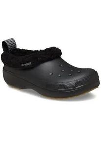 Clog Crocs "Unisex Classic Lined Shorty", Herren, Gr. 38, schwarz, CrosliteTM, Schuhe Clog, Regenschuh, Outdoorschuh, Hausschuh mit Warmfutter