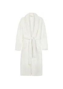 Bademantel Good Morning "Good Morning Bathrobe uni" Gr. XS, wei&szlig;, L:113cm, Kunstfaser, Hausm&auml;ntel, Bademantel, Schalkragen, G&uuml;rtel, Taschen, Damen & Herren, Velours, Glanz