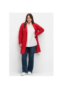 Hemdbluse sheego, Damen, Gr. 54, wei&szlig;, 97% Baumwolle, 3% Elasthan, unifarben, Blusen Hemdbluse