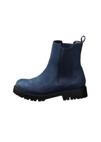 Ankleboots sheego, Damen, Gr. 40, XXL-Schaft, blau, Lederimitat, Schuhe Ankleboots