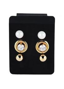 Adelia&acute;s Paar Ohrh&auml;nger ADELIA ́S "Damen Ohrstecker aus poliertem Edelstahl und Perle &Oslash; 13 mm", silber, Ohrringe, Damen, Damen, Edelstahl