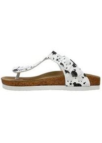 Zehentrenner DOGO "Lila Zehentrenner Count Sheeps Damen Sandalen", Damen, Gr. 38, Normalschaft, wei&szlig;, Lederimitat, Schuhe Zehentrenner, Handgefertigt