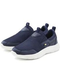 Sneaker John Devin "Freizeitschuh, Halbschuh, Slipper, Turnschuh", Herren, Gr. 43, blau (marine), Obermaterial: 70% Textilmaterial, 30% Lederimitat. Decksohle: 100% Textilmaterial. Futter: 100% Textilmaterial. Laufsohle: 100% Synthetik, unifarben, Basic, Schuhe Sneaker, zum Reinschl&uuml;pfen Unisex VEGAN