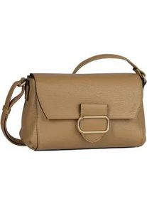 Umh&auml;ngetasche Gabor "Melora", Damen, Gr. B/H/T: 26,5cm x 16,5cm x 10,5cm, braun, Polyurethan, clean, gepflegt, unifarben, Taschen Umh&auml;ngetasche, leicht genarbtes Lederimitat mit feinem Logo und goldenem Metallring