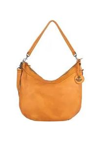 Hobo Harbour 2nd "Amar", Damen, Gr. B/H/T: 33cm x 33cm x 14cm, gelb (curry), Rindsleder, Taschen Hobo, Umh&auml;ngetasche, Damen Schultertasche, Tragetasche mit RV-Vordertasche