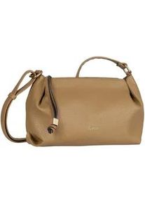 Umh&auml;ngetasche Gabor "Telia", Damen, Gr. B/H/T: 28cm x 18cm x 9,5cm, braun, Polyurethan, clean, gepflegt, unifarben, Taschen Umh&auml;ngetasche, dezente Falten, eleganter Rei&szlig;verschlusszipper mit goldenem Zierkubus