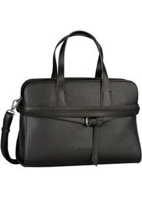 Shopper Tom Tailor "Freya", Damen, Gr. B/H/T: 35cm x 26cm x 13cm, schwarz, Polyurethan, Taschen Shopper, verziert mit schmalen, mehrlagigen Riemen und Metallschlie&szlig;e