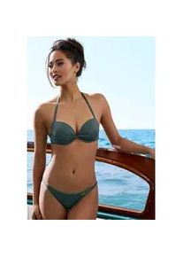 Bikini-Hose Lascana "Italy", Damen, Gr. 32, N-Gr, gr&uuml;n (oliv), Microfaser, Microfaser, Polyamid, unifarben, Badehosen Bikini-Hose, in knapper Brasilien-Form