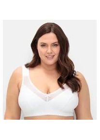 Entlastungs-BH sheego, Damen, Gr. 85, Cup C, wei&szlig;, 90% Baumwolle, 6% Elasthan, 4% Polyamid, BHs Entlastungs-BH