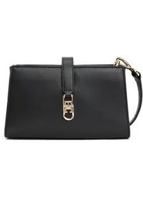 Umh&auml;ngetasche Tommy Hilfiger "TH LIBRE MINI CROSSOVER", Damen, Gr. B/H/T: 22cm x 13cm x 7cm, schwarz, Lederimitat, Taschen Umh&auml;ngetasche, Damen Schultertasche, Clutch mit elegantem TH-Verschlusselement