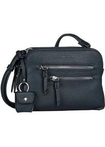 Umh&auml;ngetasche Tom Tailor "Winona", Damen, Gr. B/H/T: 23,5cm x 16cm x 5cm, blau, Polyurethan, clean, gepflegt, gepr&auml;gtes Muster, unifarben, Taschen Umh&auml;ngetasche, aus weichem Lederimtiat mit praktischen Formaten