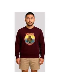 Sweatshirt F4NT4STIC "US National Parks Make Friends At Yellowstone", Herren, Gr. 3XL, braun (maroon), Obermaterial: 80% Baumwolle, 20% Polyester, regular fit, Rundhals, ohne B&uuml;ndchen, Sweatshirts Sweatshirt, Premium Qualit&auml;t