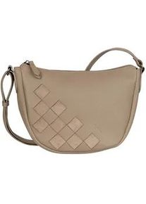 Umh&auml;ngetasche Gabor "Granada Structure", Damen, Gr. B/H/T: 31cm x 21cm x 9,5cm, beige (natur), Polyurethan, Taschen Umh&auml;ngetasche, eingewebete einzigartige Streifen aus Velourslederimitat