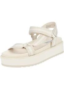 Riemchensandale Steve Madden "Steve Madden Sandalen Textil", Damen, Gr. 40, bone, Textil, Schuhe Riemchensandale