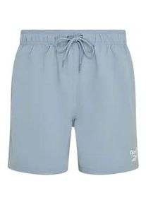 Badeshorts Reebok "Yale", Herren, Gr. L, N-Gr, blau (upgrade blau), Microfaser, Polyester, clean, unifarben, Badehosen Badeshorts, mit Kordelzug und elastischem Bund, mit Logo, basic