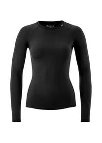 Funktionsshirt Gonso "BASE SHIRT LONGSLEEVE W", Damen, Gr. 46, schwarz, 87% Polyamid, 13% Elasthan, Rundhals, Shirts Funktionsshirt, Damen Unterhemd langarm, Radunterhemd, Tight fit
