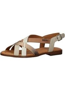 Riemchensandale Pikolinos "Pikolinos Sandalen Leder", Damen, Gr. 36, beige, Leder, Schuhe Riemchensandale
