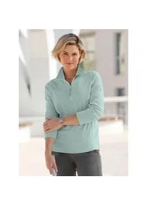 Fleeceshirt Casual Looks "Fleece-Shirt", Damen, Gr. 40, gr&uuml;n (kalkmint), 100% Polyester, meliert, unifarben, Shirts