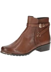 Stiefelette Caprice "Caprice Stiefelette Nappaleder", Damen, Gr. 38,5, braun (cognac), Nappaleder, Schuhe Stiefelette