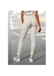 Loungepants French Connection, Damen, Gr. 32/34, N-Gr, beige, Obermaterial: 70% Viskose, 25% Polyamid, 5% Elasthan, bestickt, unifarben, figurbetont lang, Hosen, schmale sportive Form, weich flie&szlig;end