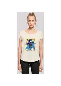 T-Shirt F4NT4STIC "Big Hero 6 Hiro Manga", Damen, Gr. M, wei&szlig; (sandwei&szlig;), Obermaterial: 100% Baumwolle, regular fit, Rundhals, ohne B&uuml;ndchen, Shirts T-Shirt, Premium Qualit&auml;t