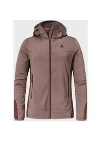 Sch&ouml;ffel Fleecejacke SCH&Ouml;FFEL "Hiking Fleece Hoody Style Milagle WMS", Damen, Gr. 38, lila (3905, braun), Oberstoff: 100% Polyester; Futter: 100% Polyester, regular fit, Jacken Fleecejacke