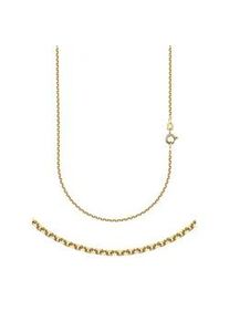 Collierkettchen Firetti "Schmuck Geschenk Gold 333 oder 585 Halskette Ankerkette diamantiert" Gr. 40, gold (gelbgoldfarben), Halsketten, Damen, 40, Gelbgold 333, B: 1,8mm, Made in Germany, B:1,8mm