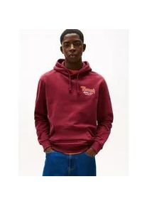 Tommy Hilfiger Kapuzensweatshirt TOMMY JEANS "FONT PLAY HOODIE", Herren, Gr. XXL, rot (rot wine), Sweatware, Obermaterial: 100% Baumwolle, unifarben, regular fit normal, Rundhals, eingesetzt B&uuml;ndchen, Sweatshirts, Regular fit mit Kapuze