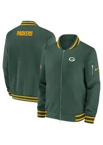 Bomberjacke Nike "Nike Jacke Green Bay Packers Nike Coach Bomber", Kinder, Gr. M, gr&uuml;n, 100% Polyester, Jacken Bomberjacke