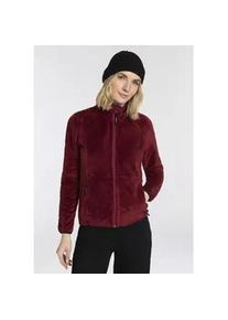 Fleecejacke Killtec "KOW 6 WMN KNTFLC JCKT", Damen, Gr. 38, rot (weinrot), Obermaterial: 100% Polyester, Jacken Fleecejacke, &Uuml;bergangsjacke, windabweisend, mit Stehkragen