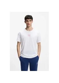 T-Shirt HUGO UNDERWEAR "Laze T-Shirt", Herren, Gr. XXL, wei&szlig; (open wei&szlig; 101), Jersey, Obermaterial: 95% Baumwolle, 5% Elasthan, unifarben, regular fit, Rundhals, eingesetzt normaler Saum, Shirts T-Shirt, mit Rundhalsausschnitt