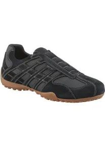 Slipper Geox "U SNAKE ORIGINAL", Herren, Gr. 41, blau (navy), Nubukleder, Veloursleder, Schuhe Slipper, Sneaker mit Geox Spezial Membrane, Gr&ouml;&szlig;enschablone zum Download