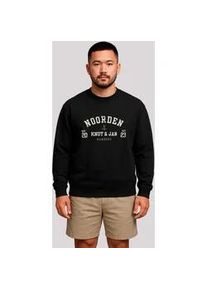 Sweatshirt F4NT4STIC "Knut & Jan Hamburg Noorden Collegiate", Herren, Gr. XXL, schwarz, Obermaterial: 80% Baumwolle, 20% Polyester, regular fit, Rundhals, ohne B&uuml;ndchen, Sweatshirts Sweatshirt, Premium Qualit&auml;t, Knut & Jan Hamburg