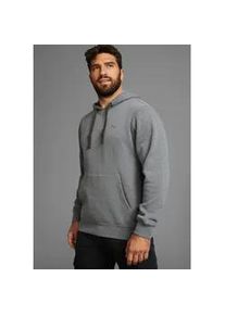 MAN'S WORLD Kapuzensweatshirt MAN'S WORLD, Herren, Gr. S (44/46), grau (grau, melange), angeraute Sweatware, Obermaterial: 60% Baumwolle, 40% Polyester. Kapuzenfutter: 60% Baumwolle, 40% Polyester, meliert, regular fit, Rippb&uuml;ndchen, Sweatshirts, lange &Auml;rmel, lockere Passform, unifarben, mit Kapuze