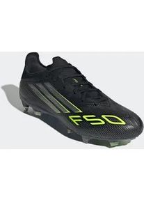 Fu&szlig;ballschuh Adidas PERFORMANCE "F50 PRO FIRM GROUND BOOTS", Herren, Gr. 40, schwarz (core schwarz, iron metallic, lucid lemon), Synthetik, Textil, Schuhe Fu&szlig;ballschuh, geeignet f&uuml;r Rasenpl&auml;tze