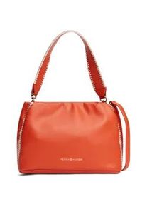 Schultertasche Tommy Hilfiger "TH SOFT SUMMER MINI BUCKET", Damen, Gr. B/H/T: 27cm x 16cm x 8cm, orange, Lederimitat, Textil, unifarben, Taschen Schultertasche, Damen Umh&auml;ngetasche, Minibag, Clutch mit abnehmbarem Umh&auml;ngeriemen