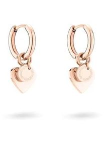 Paar Creolen Liebeskind Berlin "Schmuck Edelstahl Layered Love", rosa (ros&eacute;goldfarben), Ohrringe, Damen, Edelstahl