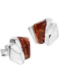 Paar Ohrstecker OSTSEE-SCHMUCK "OSTSEE-SCHMUCK Ohrstecker Mette Ohrstecker Mette", wei&szlig;, Ohrringe, Damen, 12 x 13mm, Silber 925 (Sterlingsilber)