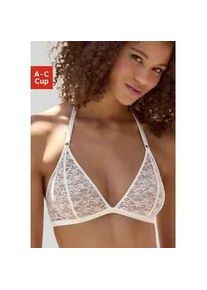 Bralette-BH Vivance, Damen, Gr. 70, Cup B, wei&szlig;, Obermaterial: 85% Polyamid, 15% Elasthan, BHs, in zierlicher Triangel-Schnittform mit Neckholder-Tr&auml;gern, Dessous