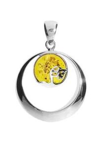 Kettenanh&auml;nger OSTSEE-SCHMUCK "OSTSEE-SCHMUCK Anh&auml;nger Windfl&uuml;chter 30 mm", wei&szlig;, Schmuckanh&auml;nger, Damen, 42 x 30mm, Silber 925 (Sterlingsilber), 7,7 g, Kettenanh&auml;nger