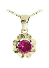 Kette mit Anh&auml;nger OSTSEE-SCHMUCK "OSTSEE-SCHMUCK Kette mit Anh&auml;nger Pia 6 mm" Gr. 42, gold, Halsketten, Damen, 42cm, Gelbgold 333, L: 42