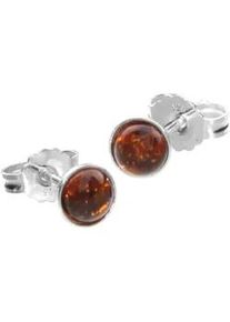 Paar Ohrstecker OSTSEE-SCHMUCK "OSTSEE-SCHMUCK Ohrstecker Classic 5 mm Ohrstecker Classic 5 mm", wei&szlig;, Ohrringe, Damen, 6mmrund, Silber 925 (Sterlingsilber)