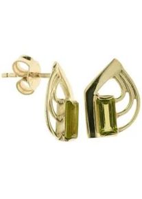 Paar Ohrstecker OSTSEE-SCHMUCK "OSTSEE-SCHMUCK Ohrstecker Mindy Ohrstecker Mindy", gelb, Ohrringe, Damen, 14 x 10mm, Gelbgold 333