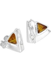 Paar Ohrstecker OSTSEE-SCHMUCK "OSTSEE-SCHMUCK Ohrstecker Benita Ohrstecker Benita", wei&szlig;, Ohrringe, Damen, 12 x 12mm, Silber 925 (Sterlingsilber)