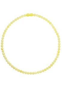 Gliederkette OSTSEE-SCHMUCK "OSTSEE-SCHMUCK Kette Kugel 6 mm Kette Kugel 6 mm" Gr. 45, gelb, Halsketten, Damen, 45cm, Bernstein, L: 42, Gliederkette